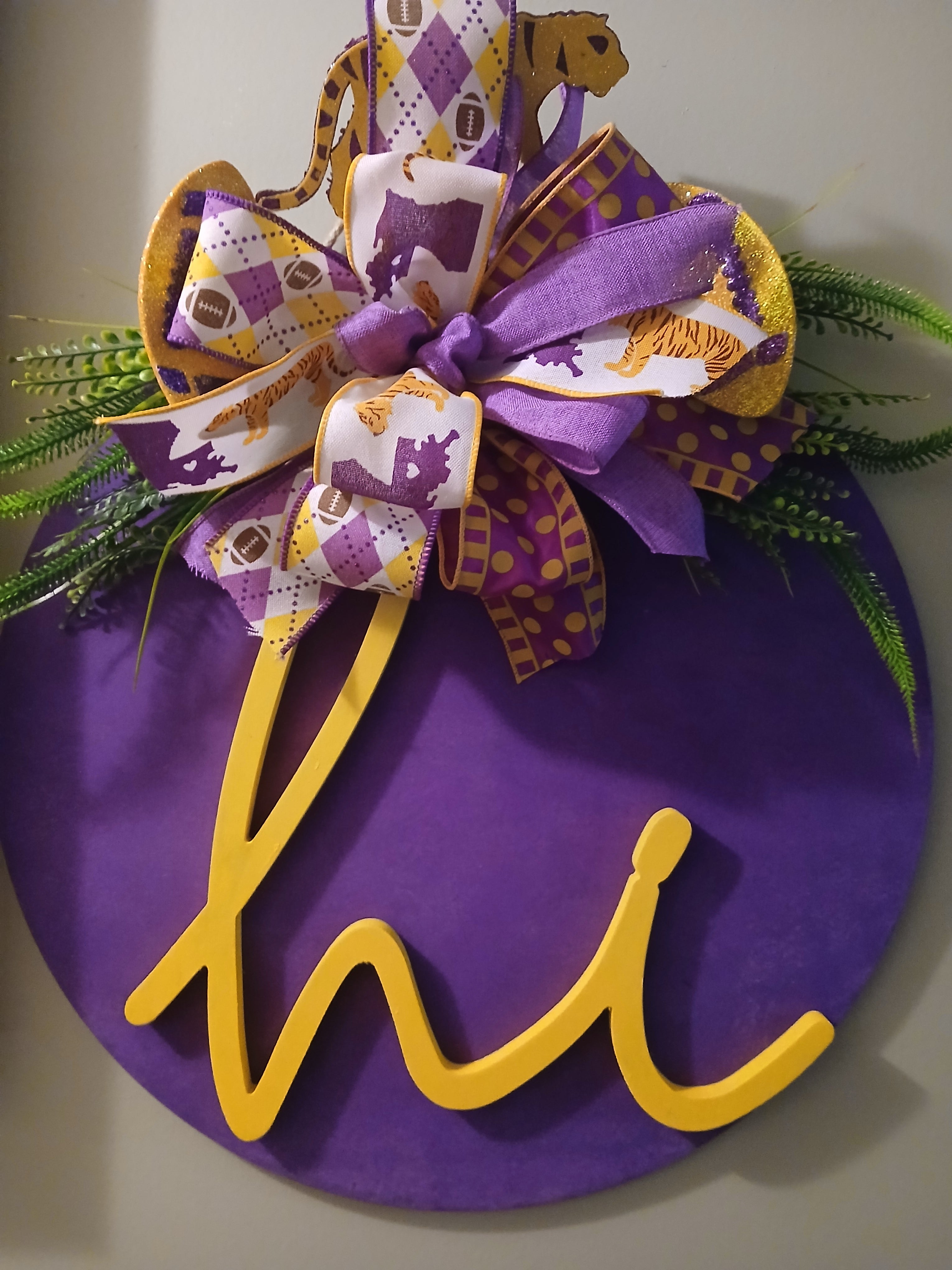 LSU Door Decor